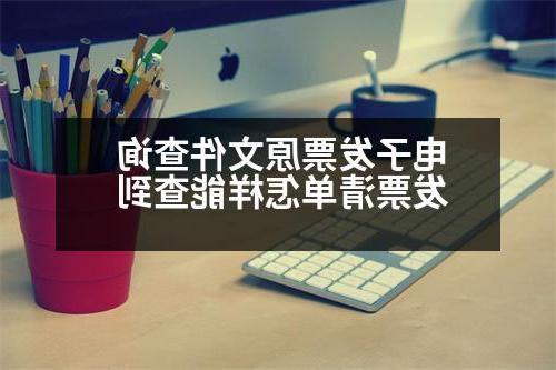 电子发票原文件查询 发票清单怎样能查到